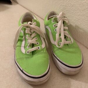 Vans Old Skool Neon Green and White
Canvas Sneakers